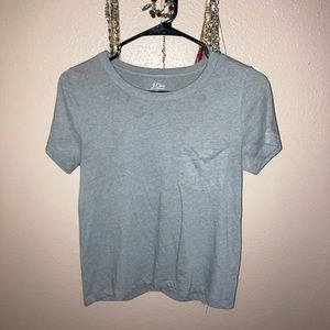 J. Crew Essential Fitted Pocket T-Shirt, Heather Graphite, Small